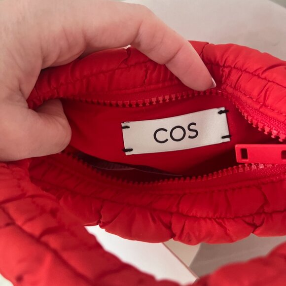 Cos Red Quilted Mini Handbag - Picture 3 of 5